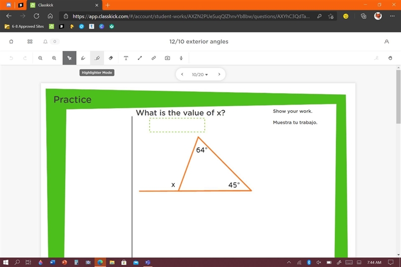 Find the value of X.-example-1