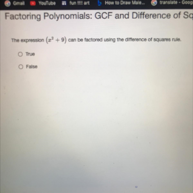 Question : The expression (22 + 9) can be factored using the difference of squares-example-1