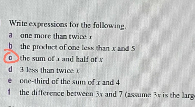 What's the sum of x and half of x? Can someone help please... ​-example-1