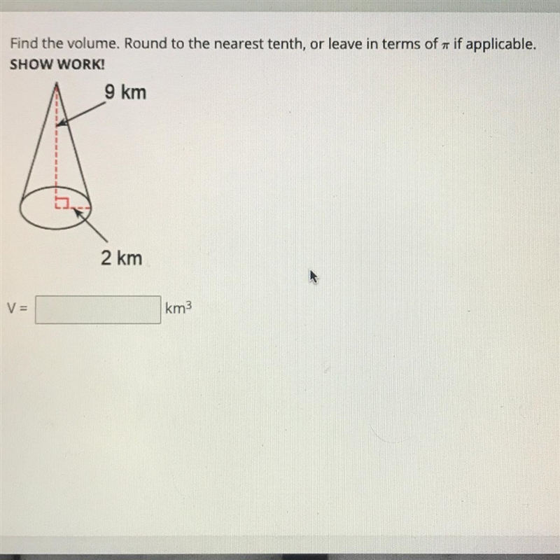 Find the volume and show work-example-1