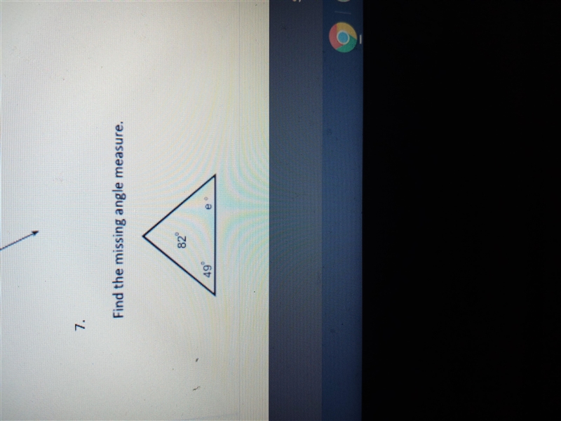 Find the missing angle measure-example-1