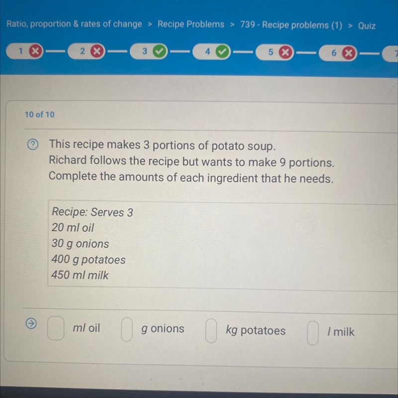 How many 9 portions for the 3 serves-example-1