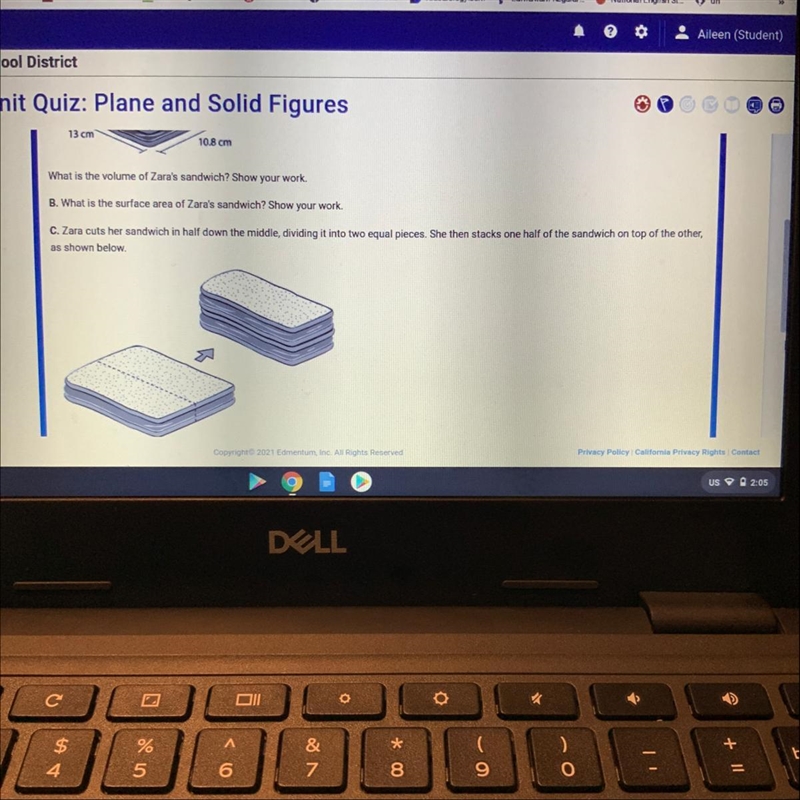 A. Zara is learning about surface area and volume in math class. She begins to notice-example-1