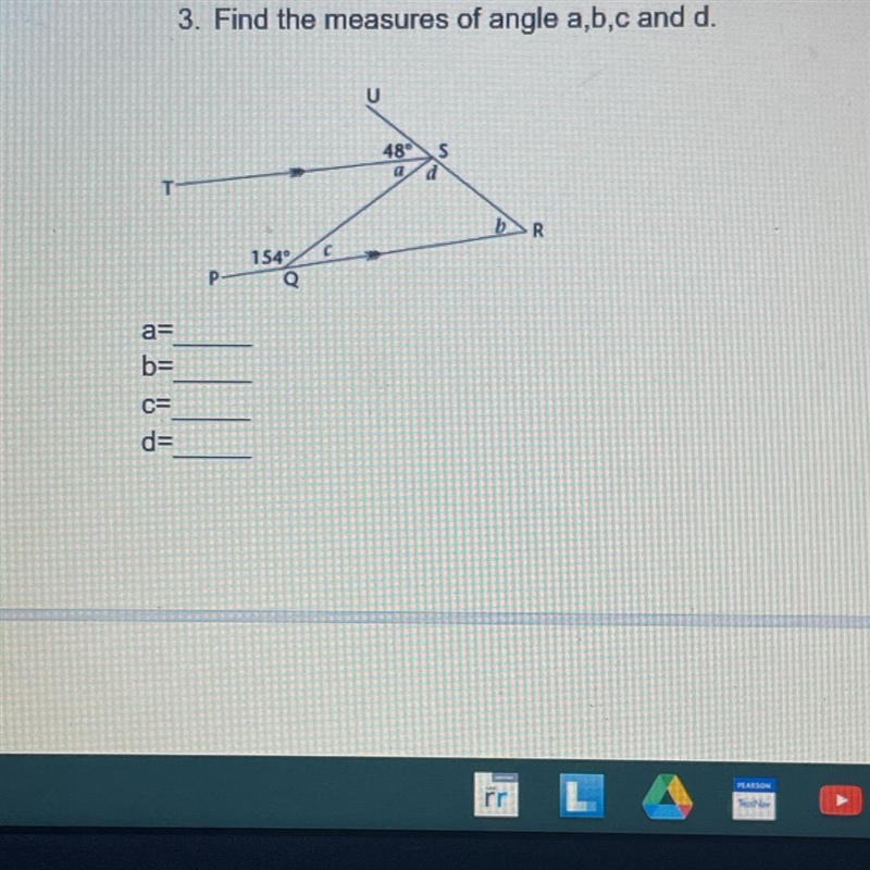 Find the measures of angle A, B, C and D.-example-1