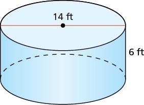 Find the volume of the cylinder. Round your answer to the nearest tenth.-example-1