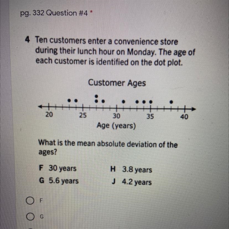 Ten customers enter a convenience store during their lunch hour on Monday. The age-example-1