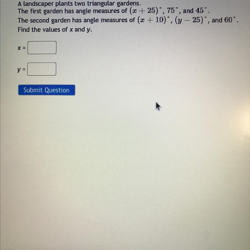 What does x and y equal-example-1