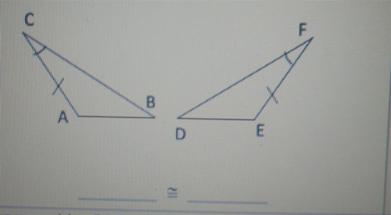 3) The triangles shown are congruent using ASA, but they arb not marked completely-example-1