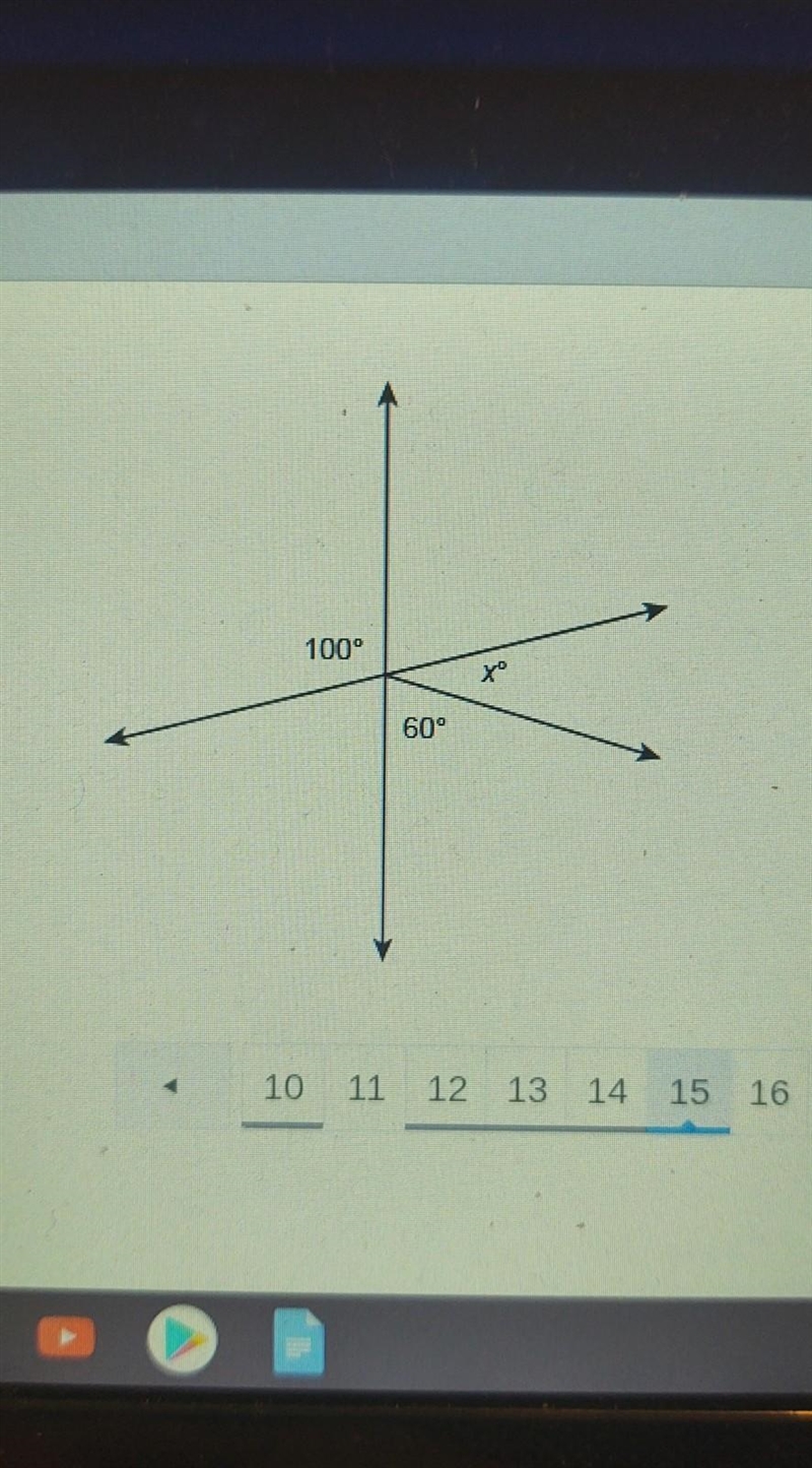 Write an equation that you can use to solve for x. Enter your answer in the box.​-example-1