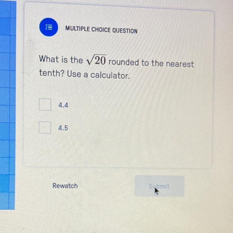 What is the 20 rounded to the nearest tenth? Use a calculator. help-example-1