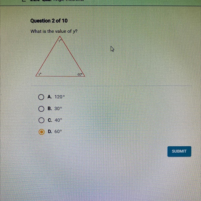 What would be the value of y? help-example-1