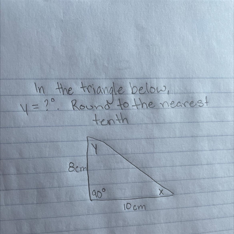 What does y = ?°. Rounded to the nearest tenth-example-1