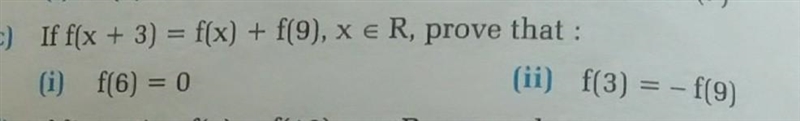 THE NO.(II) I DIDN'T GET f(3)=-f(9) instead i got f(3)=f(9)..NO LINK PLS ​-example-1