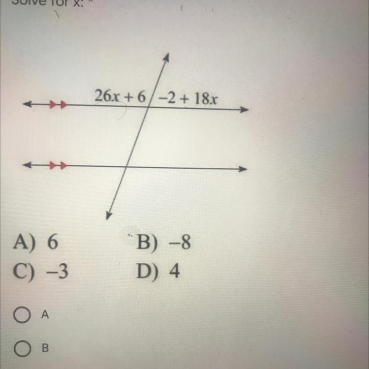 Solve for x: 26x + 6/-2 + 18x-example-1