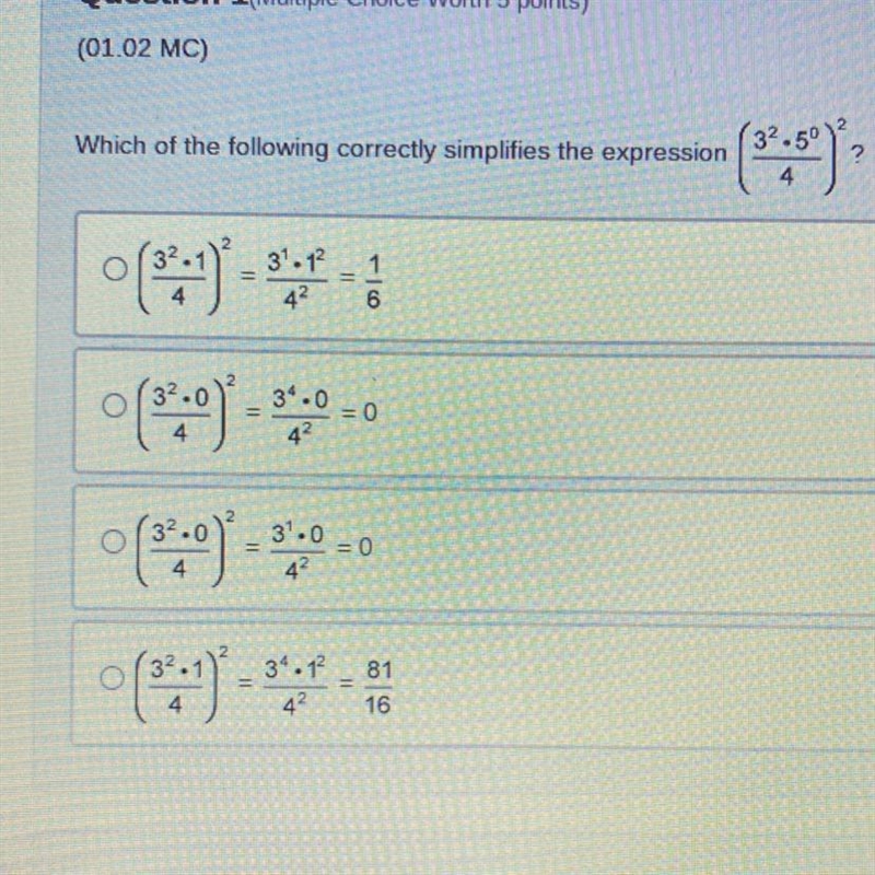 Question 1 (Multiple Choice Worth 5 points) (01.02 MC) Which of the following correctly-example-1