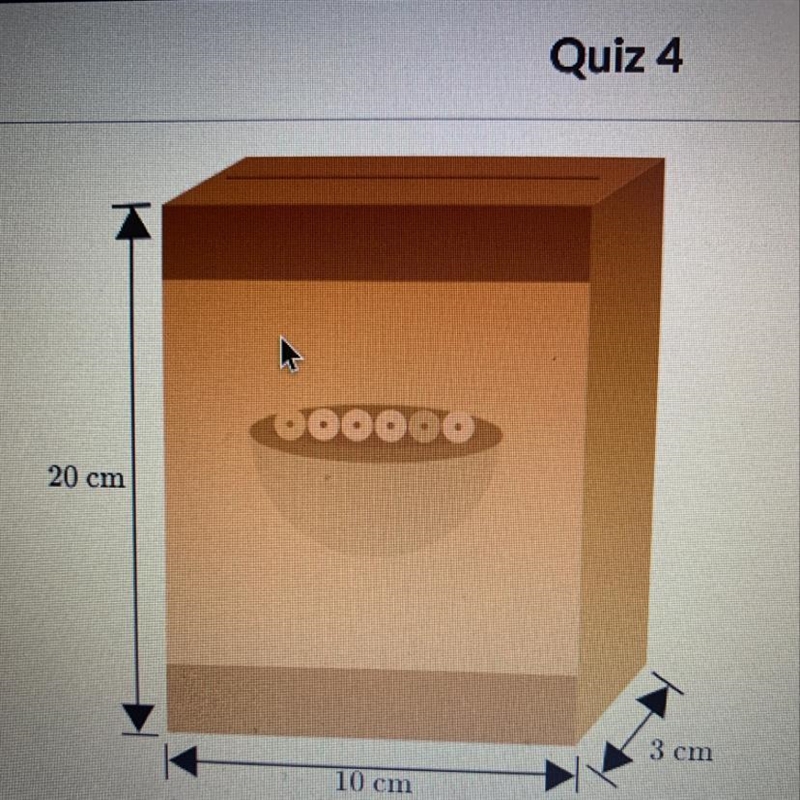 The cereal box shown below is a rectangular prism. Find the surface area of the cereal-example-1