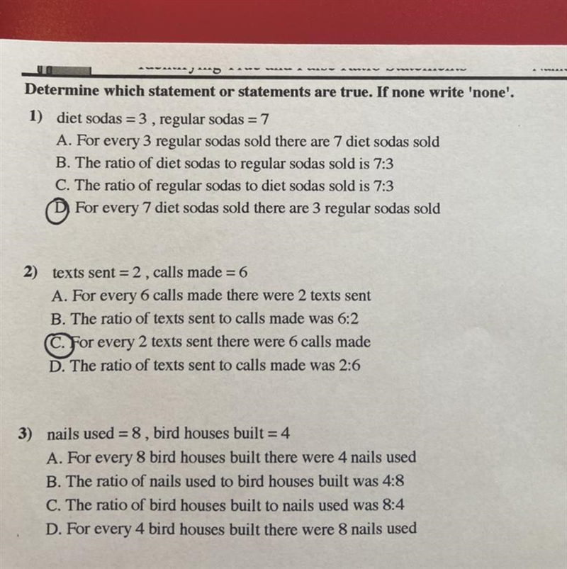 Determine which statement or statements are true. If none write “none”. By accident-example-1