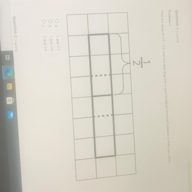 Someone please help!!! It doesn’t make sense!! Find the value of 1/2 divided by 1/3. (A-example-1