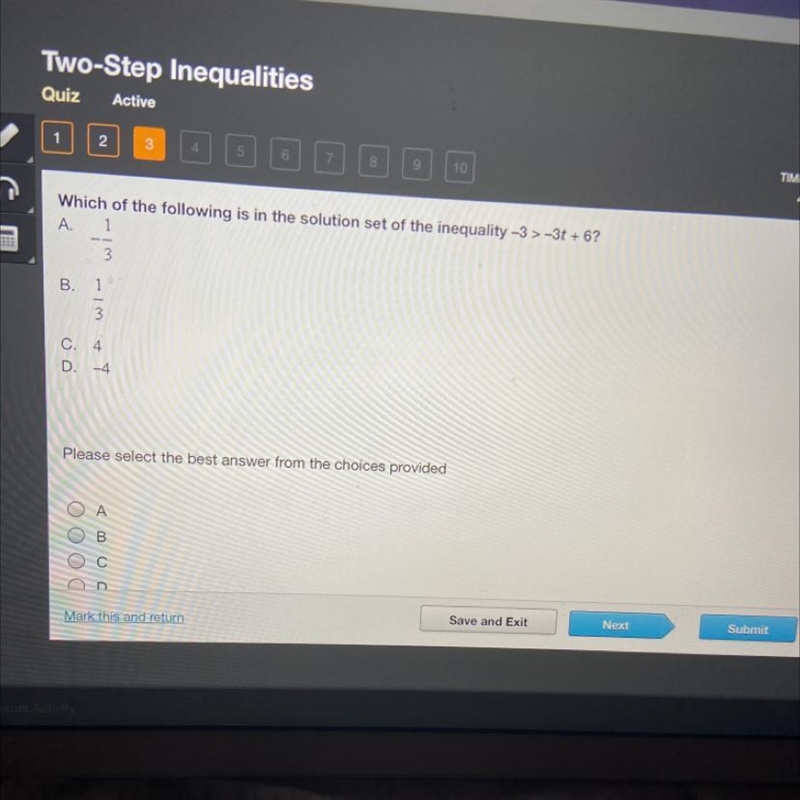 Please help Which of the following is in the solution set of the inequality -3 &gt-example-1