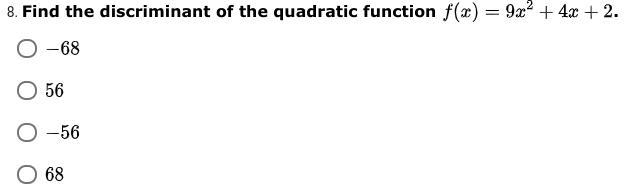 Please find the discriminant:-example-1