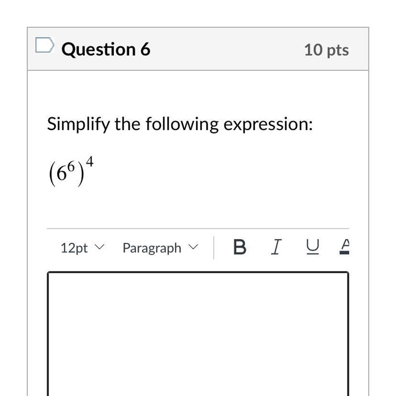 Simplify the following expression: (66)4-example-1