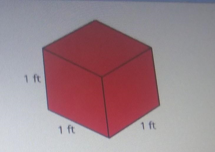 What is the volume of this cube? A. 4 B.3 C.6 D.1​-example-1