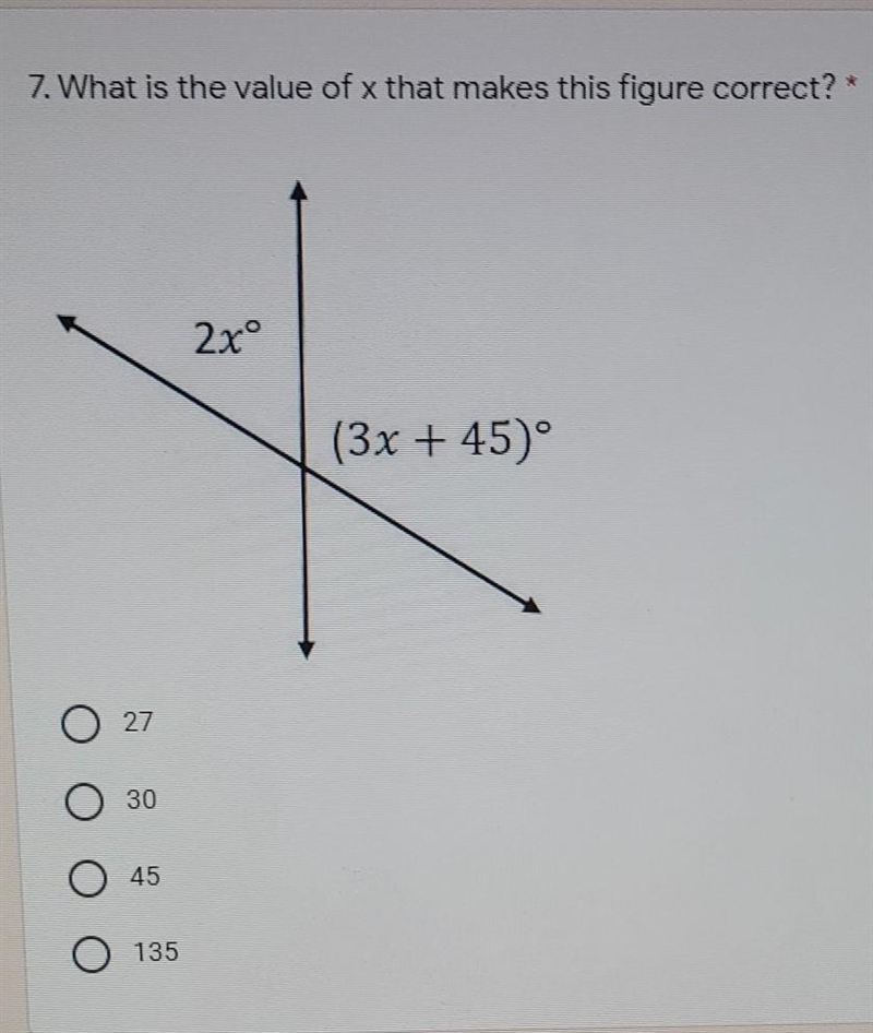 What is the value of x that makes this figure correct? * ​-example-1