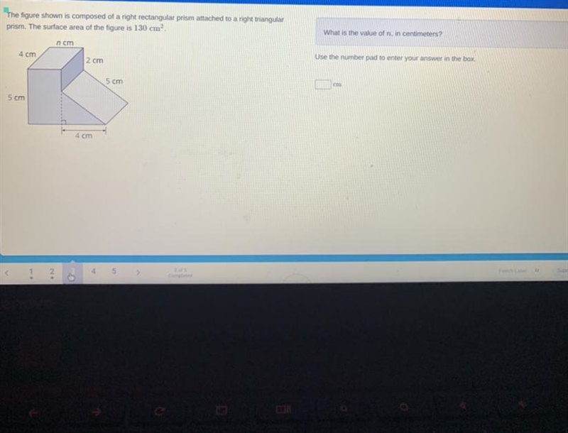 The figure shown is composed of a right rectangular prism attached to a right triangular-example-1