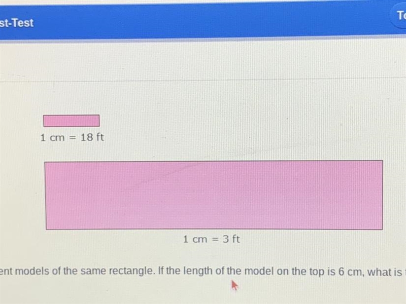 Above are two different models of the same rectangle. If the length of the model on-example-1