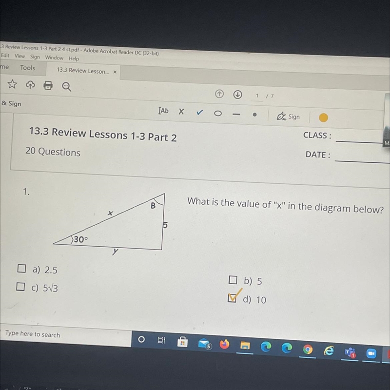 HELP I HAVE THE ANSWERS ALL I NEED IS TO SHOW THE WORK!! What is the value of “x” in-example-1