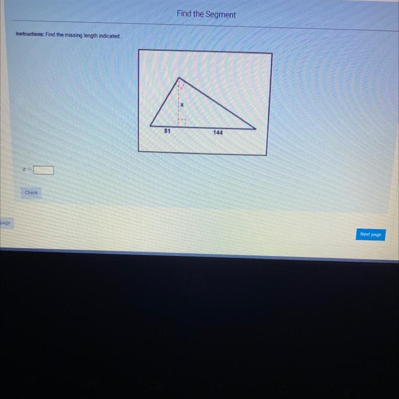 Find the missing length indicated-example-1