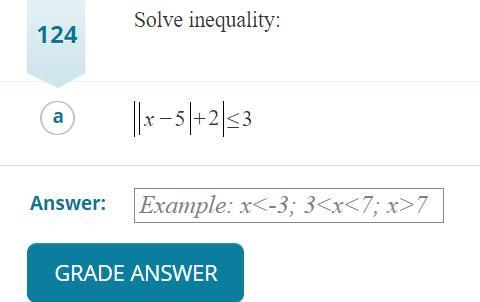 Solve inequality | | x-5 | + 2| ≤ 3-example-1