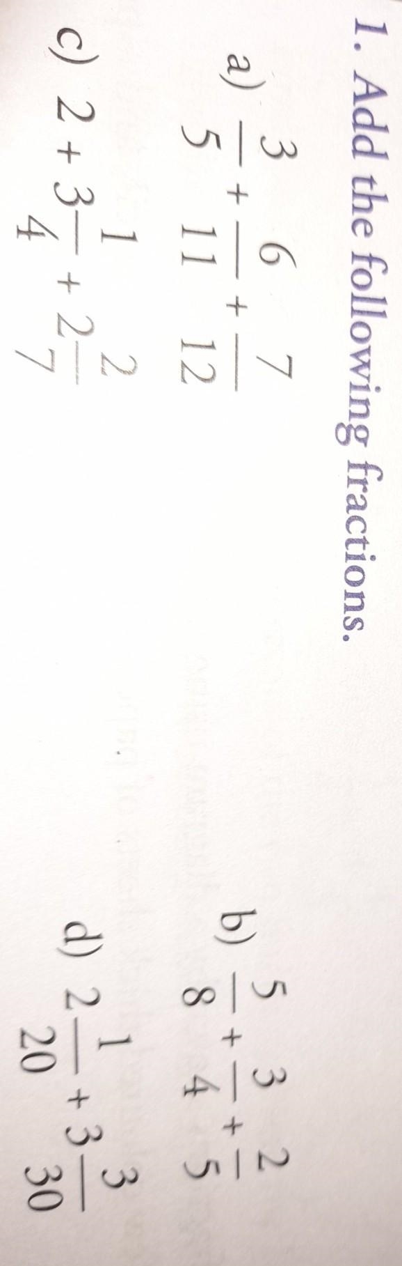 Add the following fractions answer the all questions.​-example-1