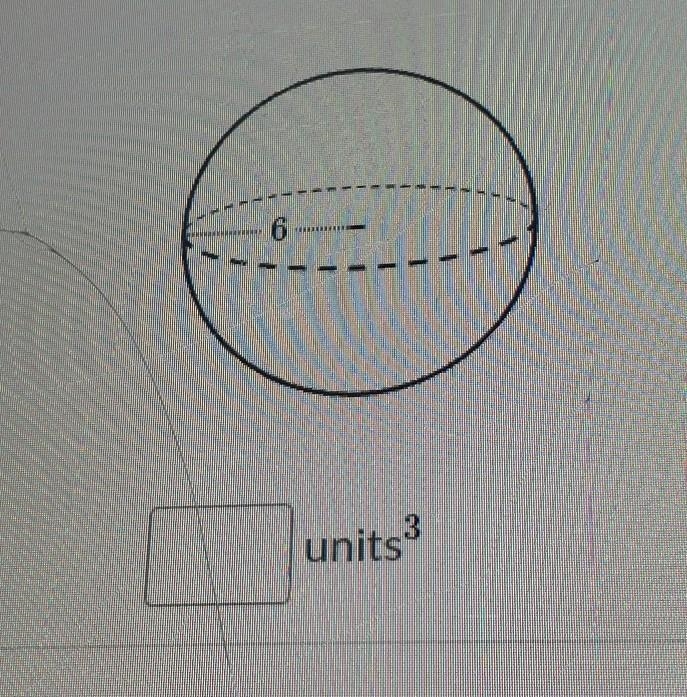 Help me i really don't Understand Find the volume of the sphere. Either enter exact-example-1