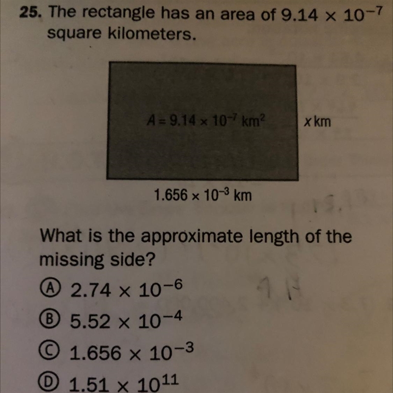 The rectangle has an area….-example-1