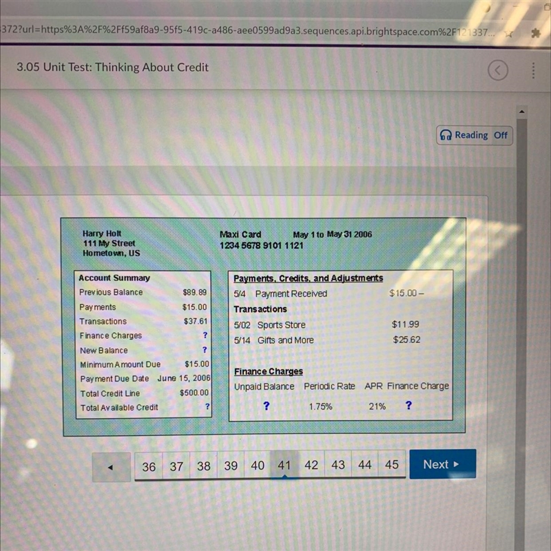 What is Harry's actual new balance? O $112.50 O $113.81 O $127.50 O $410.11-example-1