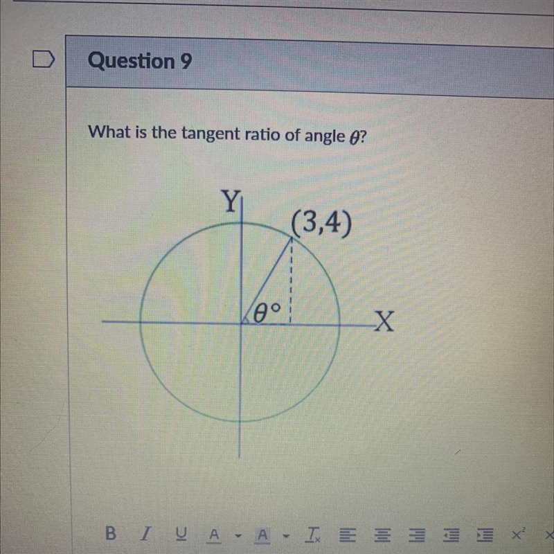 What is the tangent ratio of angle 0? Plz Solve ASAP!-example-1