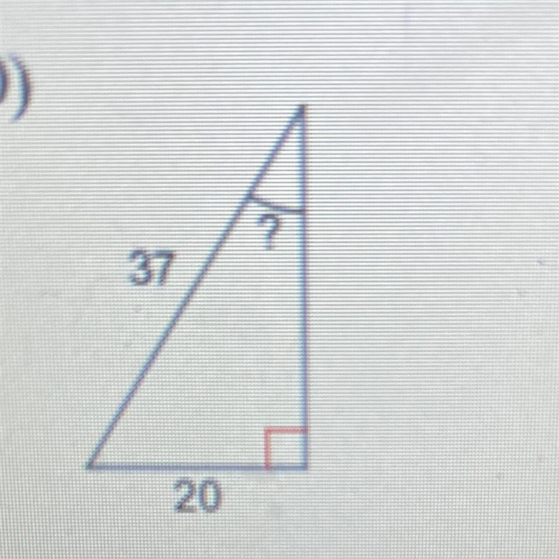 Find the measure of the indicated angle to the nearest degree. 37 20-example-1