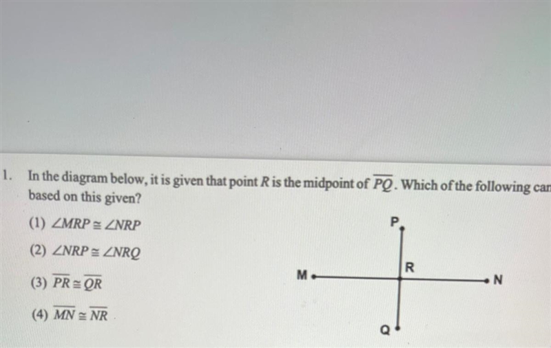 HELO PLS DUE IN 40 MINS In the diagram below, it is given that point Ris the midpoint-example-1