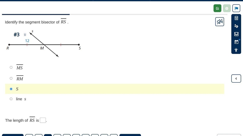 What is the bisector of RS-example-1