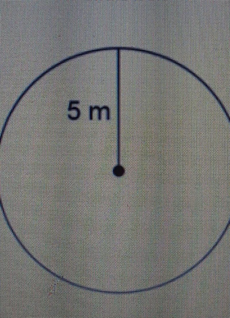 Find the area for the circle below A. 61.42 B. 36.25 C. 78.54 D. 108.85​-example-1