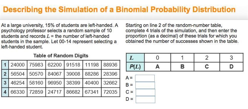 At a large university, 15% of students are left-handed. A psychology professor selects-example-1