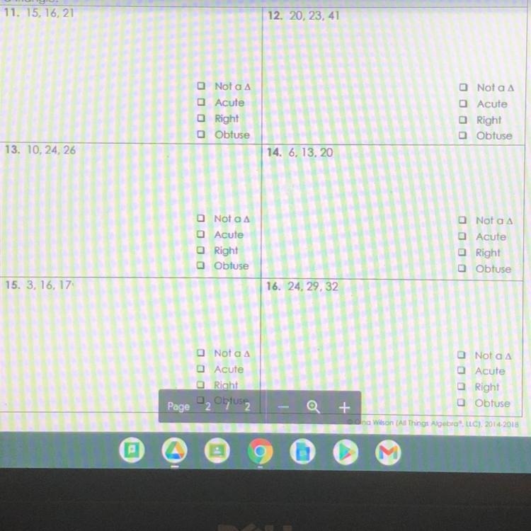 Given the side lengths, determine whether the triangle is acute, right, obtuse, or-example-1