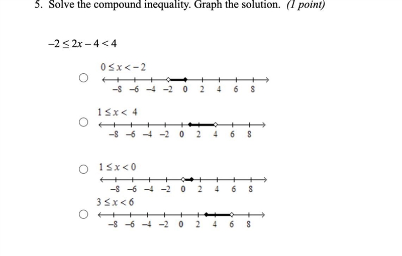 Solve the compound inequality. Graph the solution-example-1