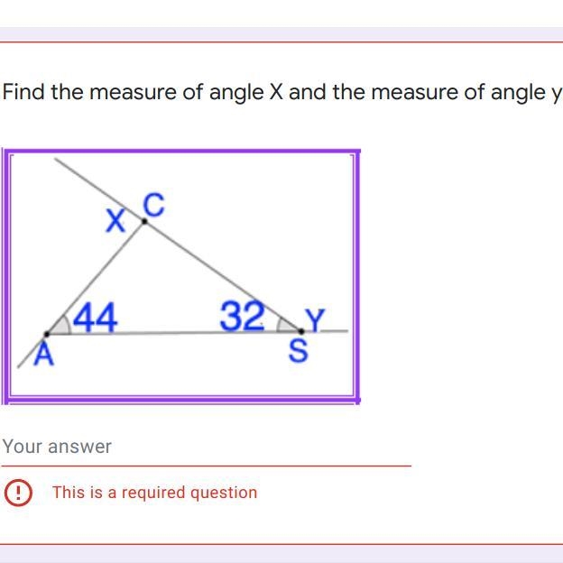 Find the measure of angle x and angle y-example-1