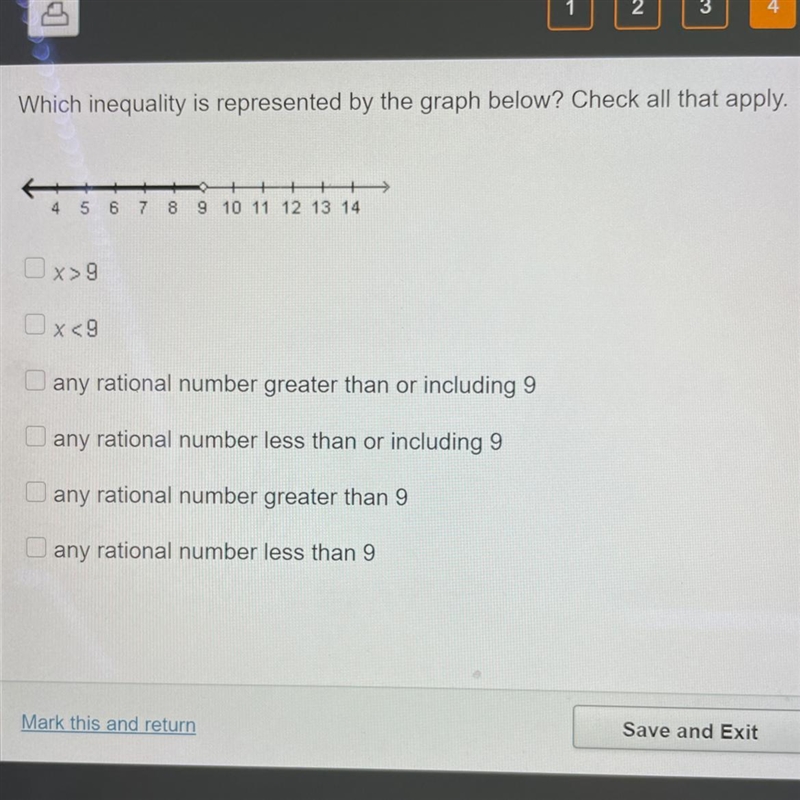 Fast pls Which inequality is represented by the graph below? Check all that apply-example-1