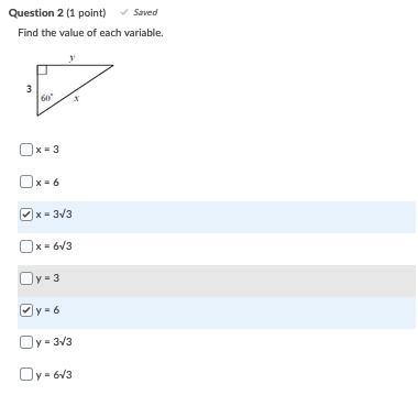 There are 3 questions, am I correct on any of them? Geometry-example-2