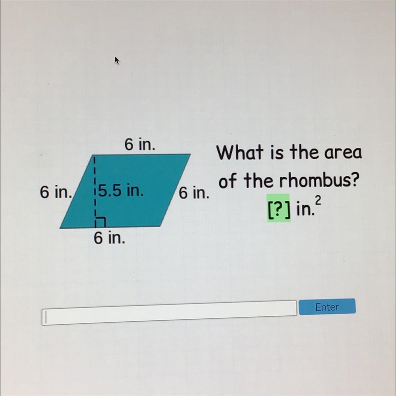 What is the area of rhombus-example-1