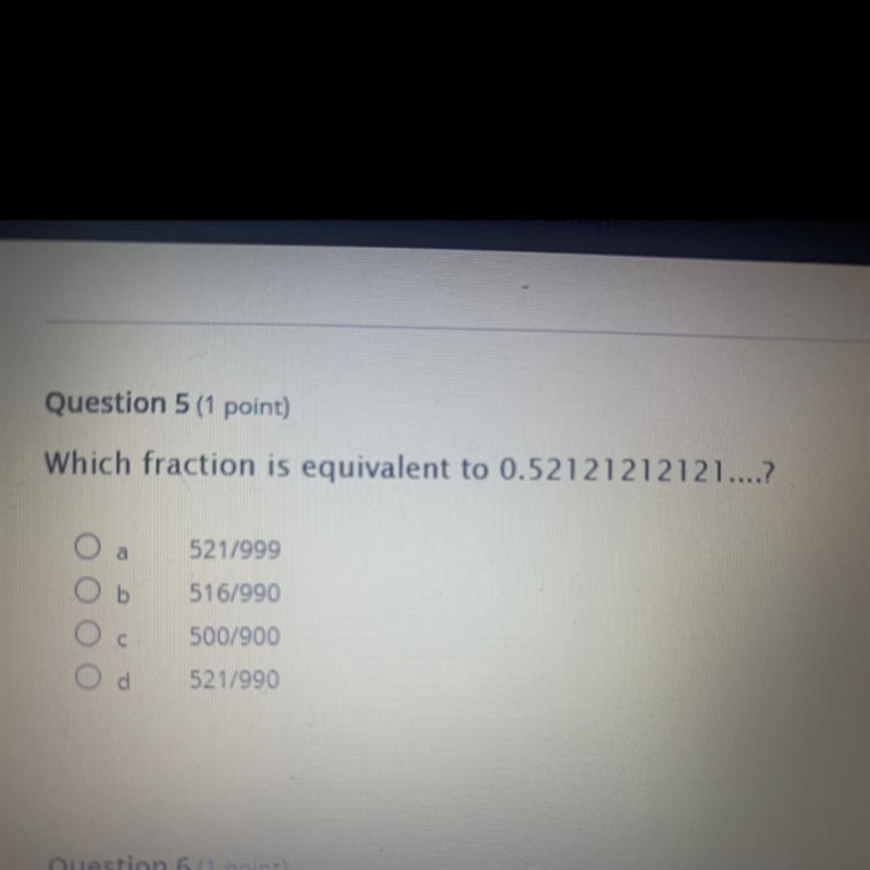 Which fraction is equivalent to 0.52121212121....?-example-1