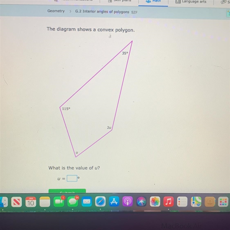 What is the value of the letter u?-example-1